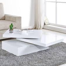 Contemporary Rotating Coffee Table White Contemporary Modern Living Room Furniture White Living Room Decor Coffee Table