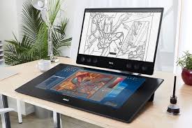 In this view, you can also: Dell Canvas 27 Inch Drawing Tablet Gaming Room Setup Cintiq Workspace Surface Studio