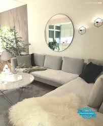 Wohnzimmer Sitzschal Grau Eckbank Spiegel Runder Spiegel Metallbeintisch Wohnzimmer Eckbank Couchtisch Marmor