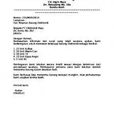 Surat penawaran kerjasama masih tergolong ke dalam salah satu surat resmi. Contoh Surat Pesanan Barang Dalam Bahasa Inggris Qn85yo2908n1