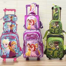 Visit To Buy New Good Quality Princes Cars Children Trolly School Bag Trolley Luggage Backpack For Boys And Girls Kids Luggage School Bags Boys Backpacks