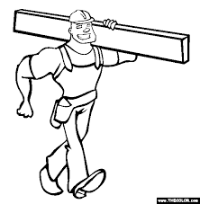 Construction Worker Online Coloring Page Online Coloring Pages Coloring Pages Online Coloring