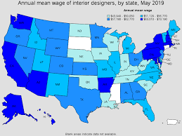 Interior designers earn an average yearly salary of $52,747. Interior Designers