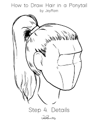 Tutorial of how to draw a ponytail in short form! How To Draw Hair In A Ponytail Easy Tutorial For Beginners Jeyram Spiritual Art