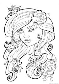 The set includes facts about parachutes, the statue of liberty, and more. Tattoo Coloring Pages Women Face Coloring4free Coloring4free Com