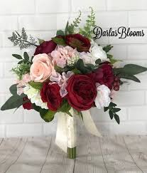 Burgundy Bridal Bouquetblush Burgundy Wedding Etsy Burgundy Wedding Flowers Wine Wedding Bouquet Bridal Bouquet