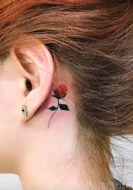 Small Rose Tattoo Inkstylemag Small Rose Tattoo Rose Tattoo Behind Ear Rose Tattoo