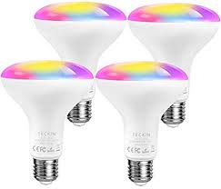 Smart Light Bulbs Teckin Led Rgb Color Changing E27 100w 1300lm Equivalent Compatible With Alexa And Google Home Smart Light Bulbs Smart Lighting Light Bulbs