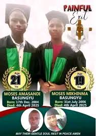 😭😭😭😭THE TWO FEDERAL UNIVERSITY WUKARI STUDENTS WHO WERE KILLED EARLIER  TODAY BY UNKNOWN PERSONS... It is very painful to see your bright destiny  cut short by some unscrupulous elements. May the good