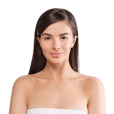 10K Yellow Gold Round Created Opal Birthstone Cross Pendant Necklace for  Women