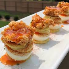 Chefa Smith On Instagram Spicy Honey Fried Chicken Deviled Eggs Recipe Alert Free Recipe With The Purchase Honey Fried Chicken Chicken Deviled Eggs Food