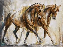 Tango The Giclees On Canvas Are High Definition Reproductions Hand Embellished With Texture And Gold Leaf In Orde Horse Painting Horse Art Horse Sculpture