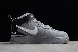 Air Force 1 Lv8 Black And Grey Buy Nike Air Force 1 Af1 Mid 07 Lv8 Wolf Grey White Black Sneakers Nike Air Black Sneakers Nike