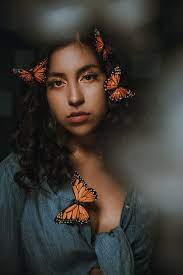 Majestical Portrait Butterfly Photoshoot Portrait Photography Creative Portrait Photography