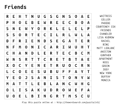 Friends Word Search Word Search Puzzles Kids Word Search English Word Games