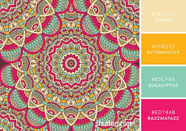 101 Color Combinations To Inspire Your Next Design Mandala Color Palette Color Palette Bright Color Schemes Design Color Schemes Colour Palettes