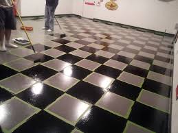Checkered Epoxy Garage Floor Garage Floor Epoxy Flooring Checkered Floors