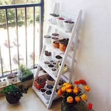 buy balcony flower wood quality multilayer flower pot holder white wood living room ground ladder plant meaty sn living room wood flower pot holder flower pots