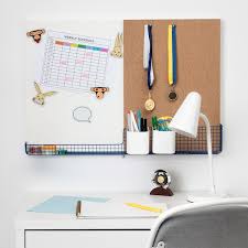 Triple coated steel surface with a top coat of acrylic resin over a galvanized steel base. Mojlighet White Blue Noticeboard Whiteboard With Basket 71x49 Cm Ikea