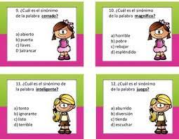 Sinonimos En Espanol Student Activities Student Teacher Newsletter