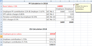 Employees provident fund (epf) calculator. How To Calculate Pf And Esi With Example In 2018