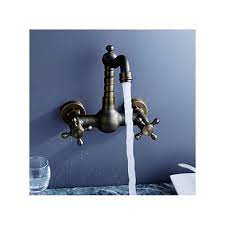 mitigeur de lavabo laiton retro h15cm pour salle de bains robinet mural cuisine robinet retro parement mural