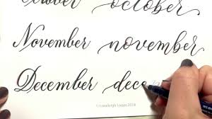 How To Write The Months In Calligraphy 2 Styles Youtube Start this weekend, and you'll be proficient enough to start sending out gorgeous holiday envelopes in early december! how to write the months in calligraphy 2 styles