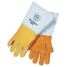 Tillman X Large 14 Gold Top Grain Elkskin Cotton Foam Lined Super Premium Grade Stick Welders Gloves With Reinforced Straight Thumb Stiff Cowhide Cuff Welte Welding Gloves Gloves Hot Rods Cars Muscle