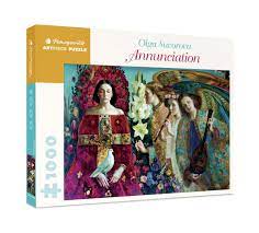 What attracted us to olga suvorova melody puzzle is the wonderfully colourful and detailed period costume of the characters. Olga Suvorova Anunciation Puzzle 1000 Piezas 9780764982095 Libros Amazon Com