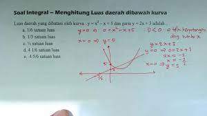 Dalam mempelajari materi menghitung luas daerah menggunakan integral ini, ada beberapa hal yang harus kita kuasai terlebih dahulu selain menguasai cara pengintegralan yaitu menggambar grafik suatu fungsi. Tutorial Integral Menghitung Luas Yang Dibatasi Kurva Matematika Sma Youtube