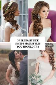 This bride is as darling as can be with a deep part and hair swept to the side. 34 Elegant Side Swept Hairstyles You Should Try Weddingomania