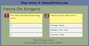 Trivia Quiz Facts On Singers From east to west it covers 10 time zones.