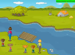 River Crossing Puzzle Mother Daughter And Son Puzzle Rafting Fun Puzzles Name Of Girls