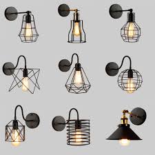 Led Wall Light Retro Loft Industrial Wall Lamp Black E27 Vintage Sconces Wall Lamp Industrial Lighting Fixture Indoor Wall Lamps Aliexpress