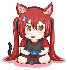 Gamer Chibi Girl With The Nervous Expression Chibi Chibi Games Cute Neko Girl