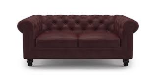 Maroon leather cleaner & colour restorer kit for sofa chairs shoes bags etc. Winchester Leatherette Sofa Burgundy Urban Ladder