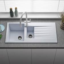 Stone sinks,copper sinks,glass sinks,kitchen sinks,marble sinks,grantie sinks,man made sinks,limesto. White Kitchen Sinks White Ceramic Sinks White Granite Sinks Tap Warehouse