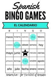 Spanish Calendar Activities Spanish Bingo In 2020 Learning Spanish Vocabulary Spanish Teaching Resources Elementary Spanish