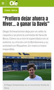 © proporcionado por olé peque schwartzman y un viejo tuit a boca. Ahora Diario Ole Le Contesto A Schwartzman En Twitter No Sacamos Nada De Contexto