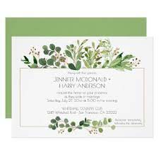 Botanical Dream Horizontal Wedding Invitations Zazzle Com Summer Wedding Invitations Fun Wedding Invitations Trendy Wedding Invitations