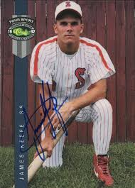 1992 Four Sport JAMES JAMIE KEEFE Signed Card autograph AUTO PIRATES PADRES 