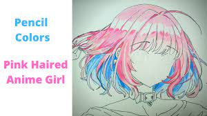 Roughly shade over the hair, eyes and shadows with a soft pencil (2b or 4b). How To Color Anime Hair With Colored Pencils Youtube