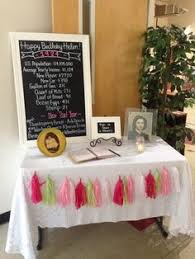 90th Birthday Celebration Ideas For Grandma My Grandmother S 90th Birthday Party Tissue Paper Garland Chalkboard Sign Tissuepapergarland 100th Birthday Party 80th Birthday Party 90th Birthday Parties
