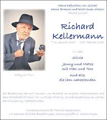 Peter kern (actor) birth notes: Traueranzeigen Von Richard Kellermann Waz Trauer De