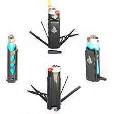 Lighterbro Pro Lighter Sleeve Multi Tool Stainless Steel Black Multitool Bic Lighter Lighter Case