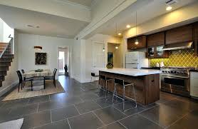 Mid Century Modern Floor Tile Extensive Painted Kitchen Island Well Accompanied Modern Kitchen Design Mid Century Modern Kitchen Design Modern Kitchen Flooring