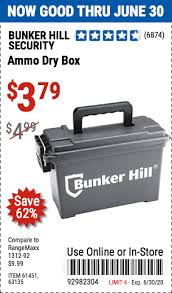 Summary of contents for bunker hill security bunker hill security 68332. 0 30 Caliber Ammo Box Ammo Box Harbor Freight Tools Ammo