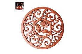 This square cast iron kitchen trivet features an ornate design in the middle. Cast Iron Trivet Chanmol Decorative Trivet Mat Heavy Duty Hot Pot Holder Pads Non Slip Insulation Placemat With Vintage Floral Pattern For Kitchen Dining Table Tea Pot Gift Matt Blatt