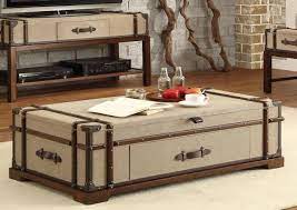 There's something wonderfully bon vivant about using an antique steamer trunk as a coffee table. Steamer Trunk Coffee Table With Drawers Coffee Table Trunk Coffee Tables For Sale Riverside Furniture