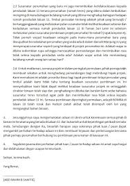 Surat permohonan biasanya dipakai oleh seseorang, organisasi, instansi, atau badan usaha untuk mengajukan suatu permohonan secara formal kepada pihak lain. Masalah Penduduk Taman Seri Lekir Yg Zambri Tak Tolong Tapi Mic Diutamakan Carigold Forum